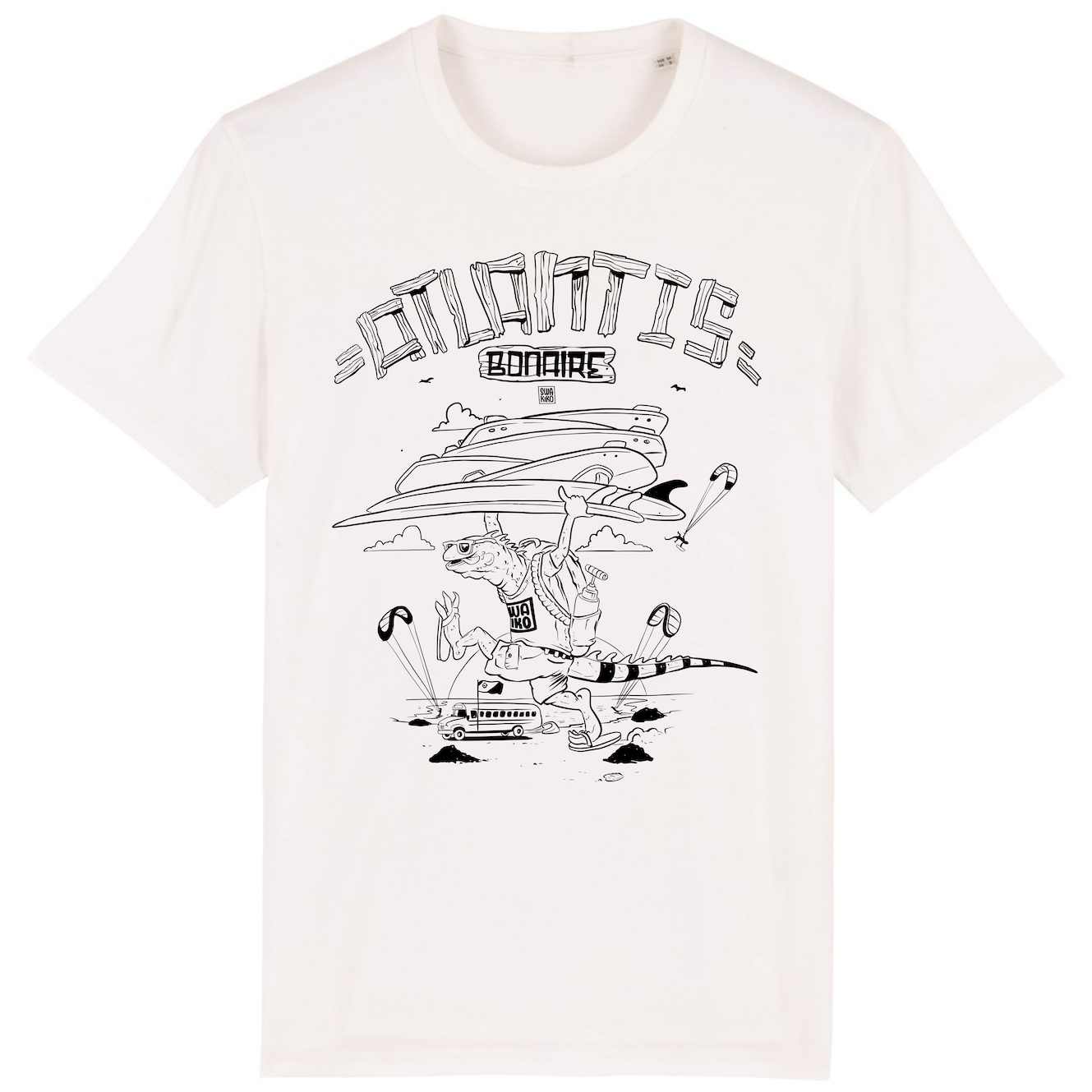Kitesurf T-shirt Bonaire offwhite men