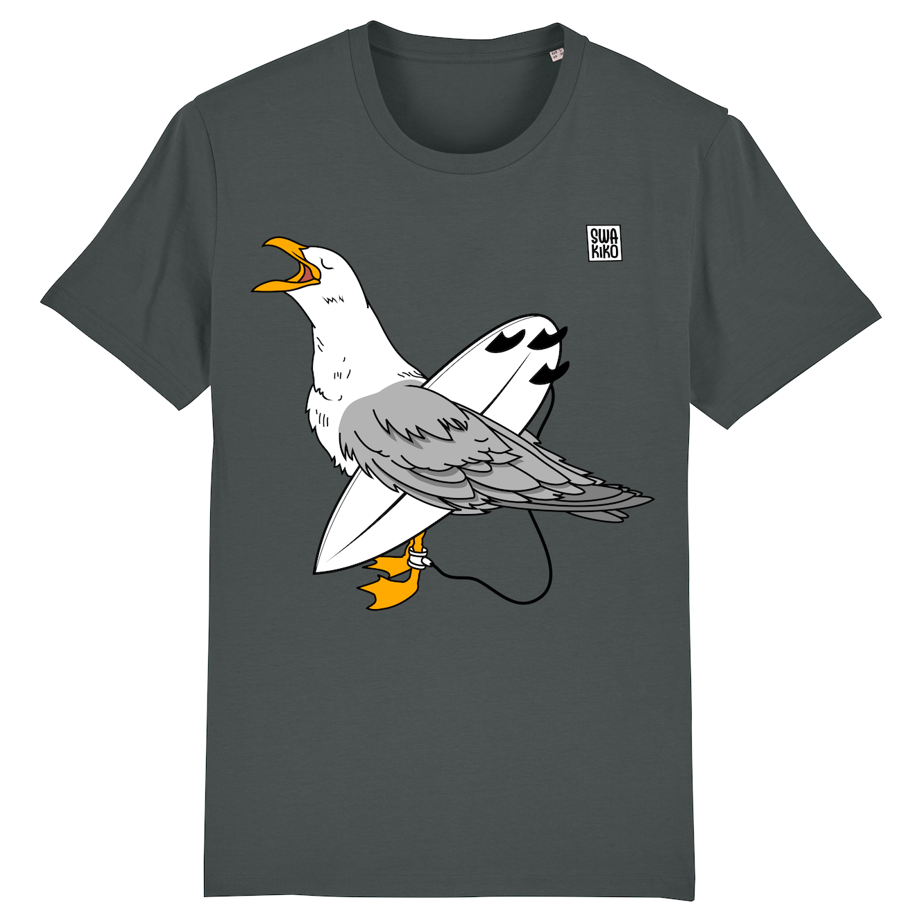 Seagull men Surf Tshirt fairwear & 100 organic cotton SWAKIKO