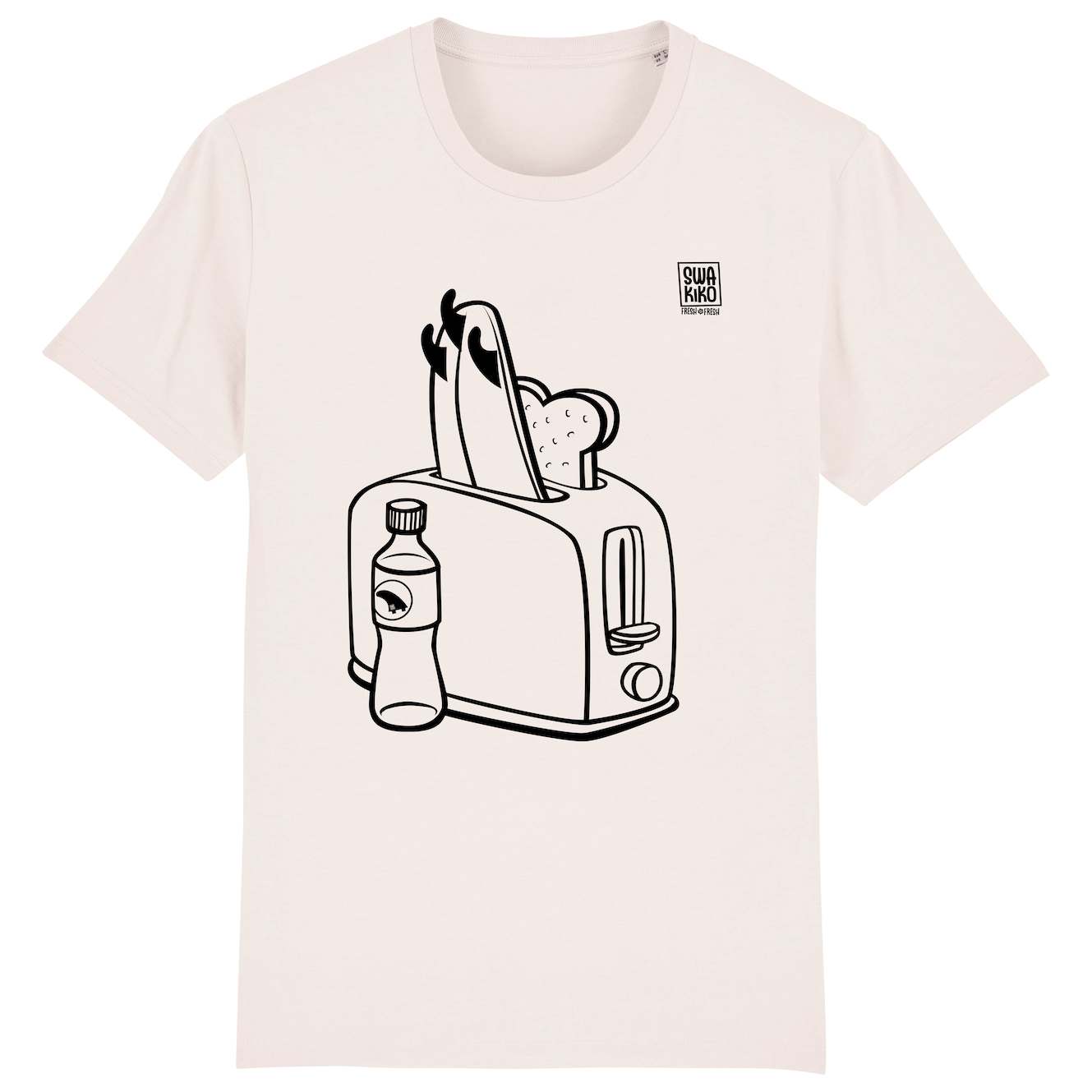 Surf t-shirt men white, Toaster