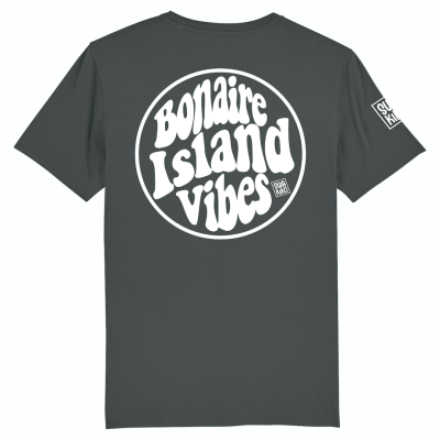 Bonaire Island Vibes logo T-shirt men, anthracite