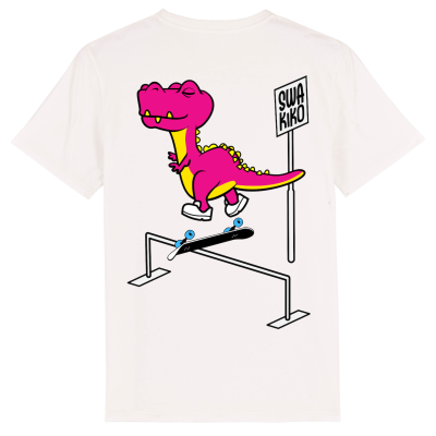 Skate t-shirt Grind Dino white