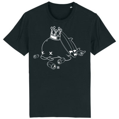 Surf t-shirt men black, Dolphin