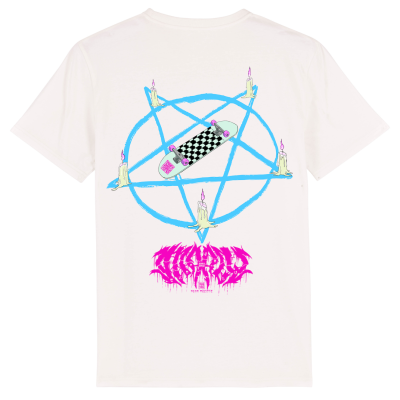Skate t-shirt men, Gnarly, off white