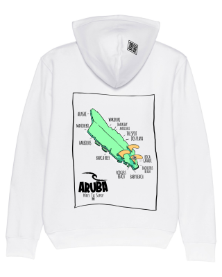 Hoodie Aruba Surf Island, white