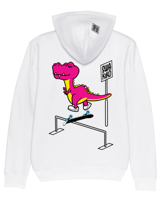 Skate Hoodie Grind Dino white