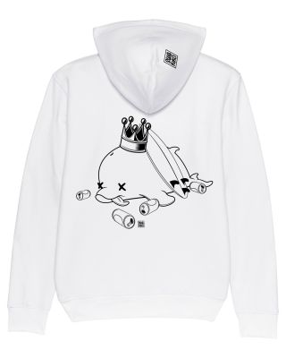 Surf Hoodie Drunk Dolphin, white