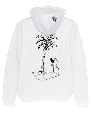 Hoodie Surf burger, white