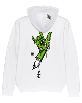 Surf Hoodie Surf Rocks, white
