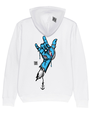 Surf Hoodie Surflife Rocks, white