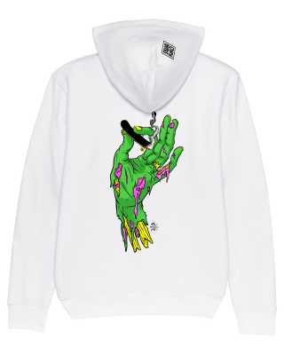 Surf Hoodie Surflife Rocks, white
