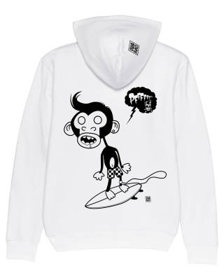 Surf Hoodie Surf Monkey, white