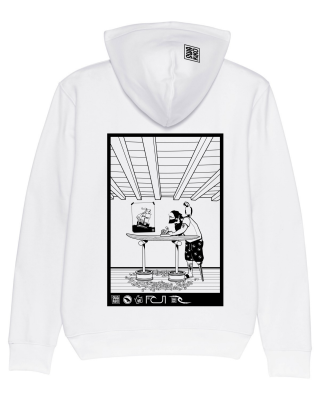 Surf Hoodie The Shaper, wit