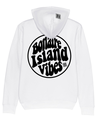 Hoodie white, Bonaire Island Vibes
