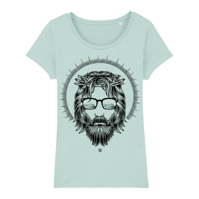 Surf t-shirt women, the son, caribbean bue