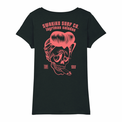 Lagrimas Saladas women black T-shirt