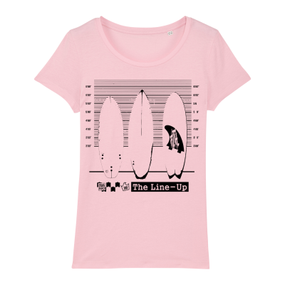 Surf t-shirt women, the line-up, pink