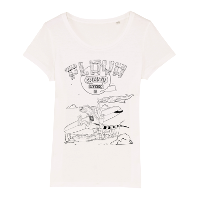 Playa Chikitu SURF T-shirt white, women