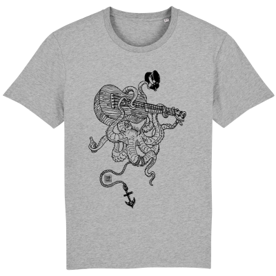 Surf t-shirt men grey, Septopus