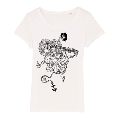 Surf t-shirt women white, kahuna