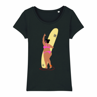 Surf T-shirt, Shakalicious, black