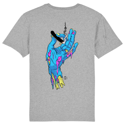 Skate t-shirt men grey, smoke them