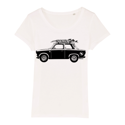 Surf t-shirt women, trabant, white