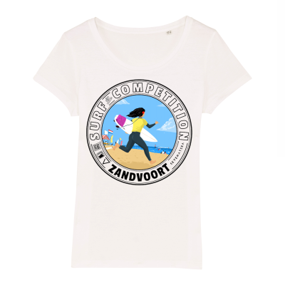 Surf Competition Zandvoort white T-shirt, women